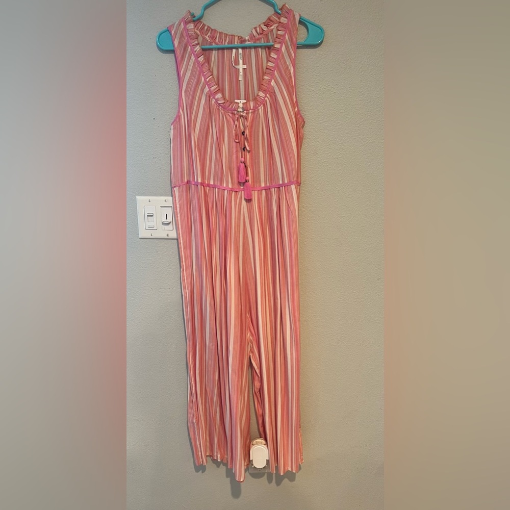 Anthropologie, sleeveless,  wide leg romper. Size medium
